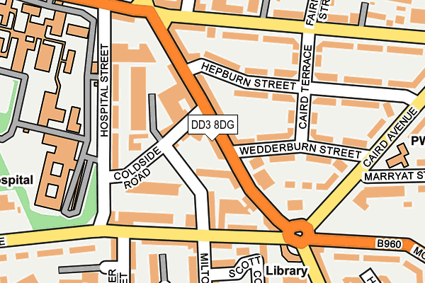 DD3 8DG map - OS OpenMap – Local (Ordnance Survey) DD3 8DG map - OS OpenMap – Local (Ordnance Survey)