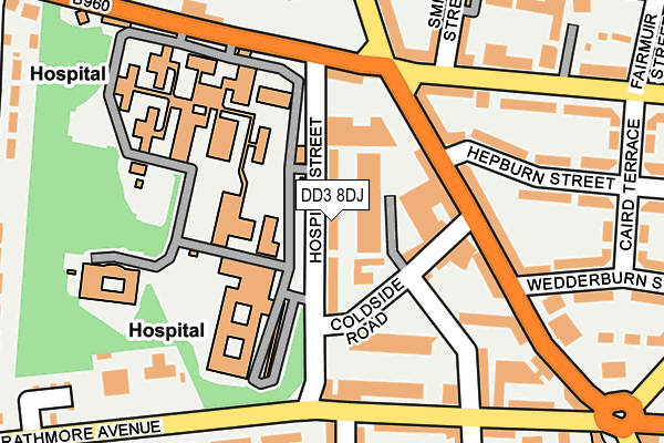 DD3 8DJ map - OS OpenMap – Local (Ordnance Survey) DD3 8DJ map - OS OpenMap – Local (Ordnance Survey)
