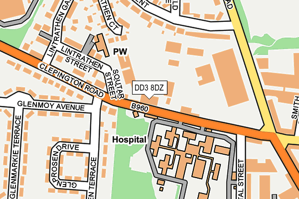 DD3 8DZ map - OS OpenMap – Local (Ordnance Survey) DD3 8DZ map - OS OpenMap – Local (Ordnance Survey)
