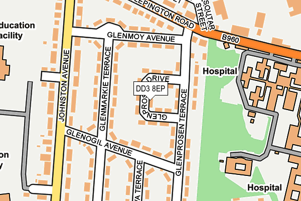 DD3 8EP map - OS OpenMap – Local (Ordnance Survey) DD3 8EP map - OS OpenMap – Local (Ordnance Survey)