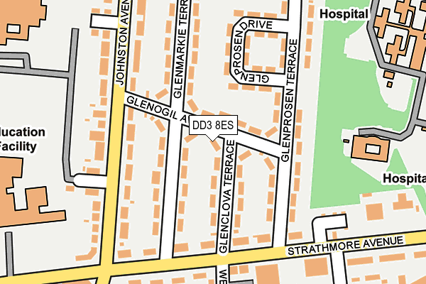 DD3 8ES map - OS OpenMap – Local (Ordnance Survey) DD3 8ES map - OS OpenMap – Local (Ordnance Survey)