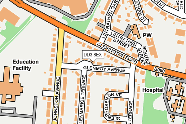 DD3 8EX map - OS OpenMap – Local (Ordnance Survey) DD3 8EX map - OS OpenMap – Local (Ordnance Survey)