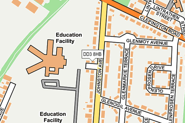 DD3 8HB map - OS OpenMap – Local (Ordnance Survey)