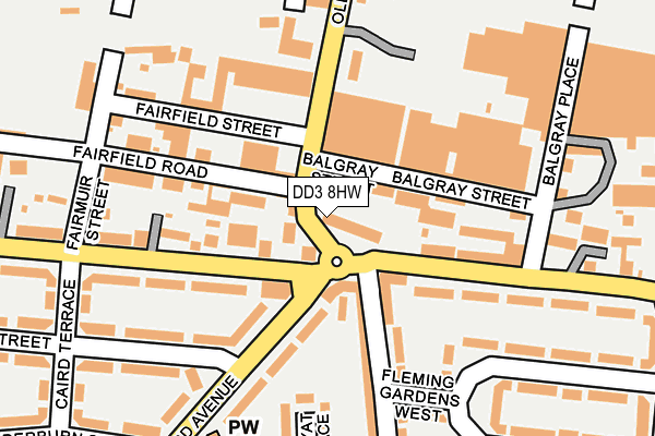 DD3 8HW map - OS OpenMap – Local (Ordnance Survey) DD3 8HW map - OS OpenMap – Local (Ordnance Survey)
