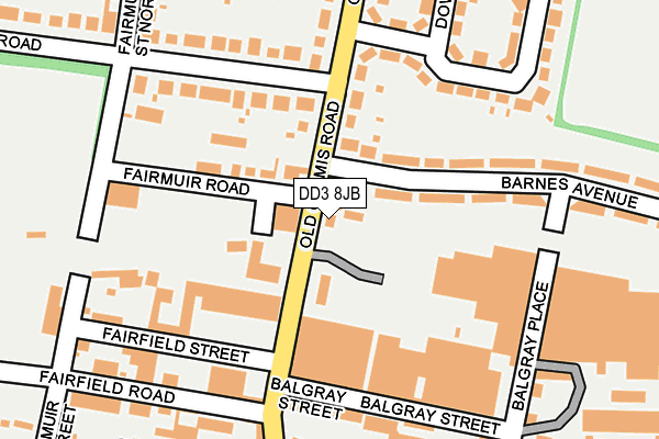 DD3 8JB map - OS OpenMap – Local (Ordnance Survey) DD3 8JB map - OS OpenMap – Local (Ordnance Survey)