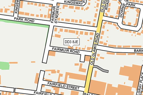 DD3 8JE map - OS OpenMap – Local (Ordnance Survey) DD3 8JE map - OS OpenMap – Local (Ordnance Survey)