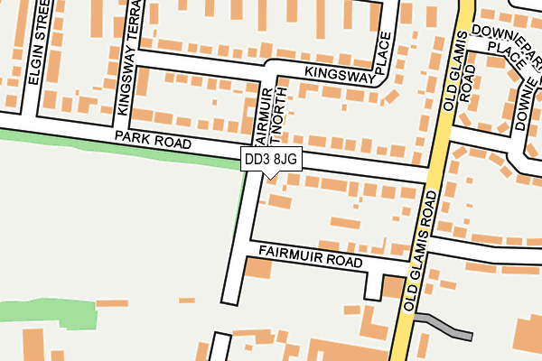 DD3 8JG map - OS OpenMap – Local (Ordnance Survey) DD3 8JG map - OS OpenMap – Local (Ordnance Survey)