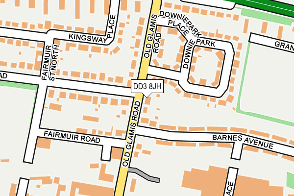 DD3 8JH map - OS OpenMap – Local (Ordnance Survey) DD3 8JH map - OS OpenMap – Local (Ordnance Survey)