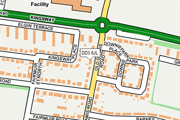 DD3 8JL map - OS OpenMap – Local (Ordnance Survey) DD3 8JL map - OS OpenMap – Local (Ordnance Survey)