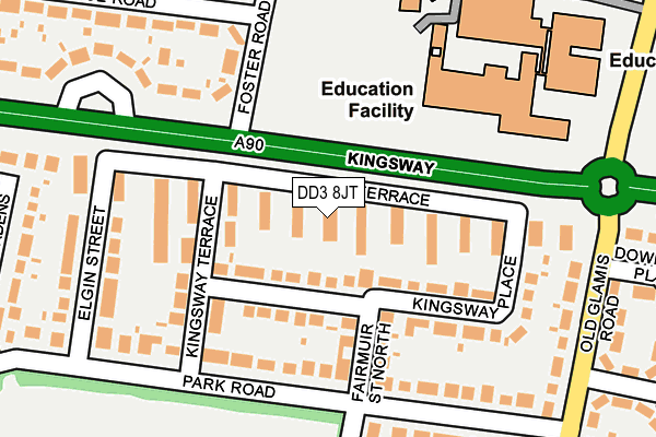 DD3 8JT map - OS OpenMap – Local (Ordnance Survey) DD3 8JT map - OS OpenMap – Local (Ordnance Survey)