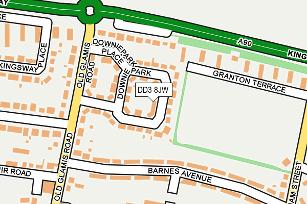 DD3 8JW map - OS OpenMap – Local (Ordnance Survey) DD3 8JW map - OS OpenMap – Local (Ordnance Survey)