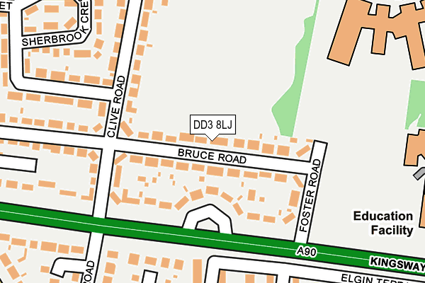 DD3 8LJ map - OS OpenMap – Local (Ordnance Survey) DD3 8LJ map - OS OpenMap – Local (Ordnance Survey)