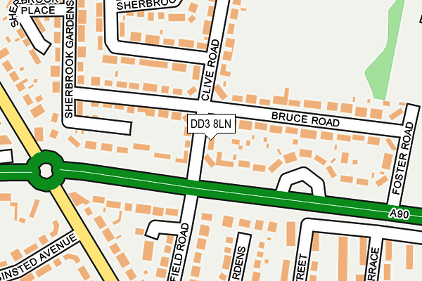 DD3 8LN map - OS OpenMap – Local (Ordnance Survey) DD3 8LN map - OS OpenMap – Local (Ordnance Survey)