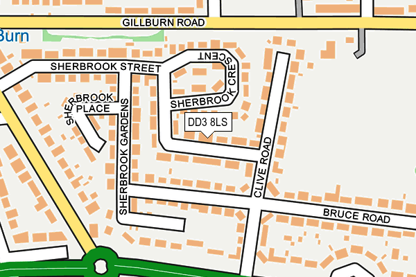 DD3 8LS map - OS OpenMap – Local (Ordnance Survey)