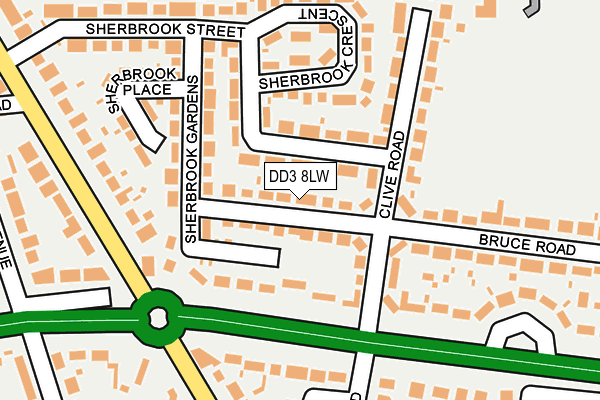 DD3 8LW map - OS OpenMap – Local (Ordnance Survey) DD3 8LW map - OS OpenMap – Local (Ordnance Survey)