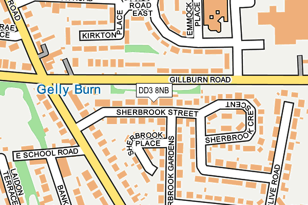 DD3 8NB map - OS OpenMap – Local (Ordnance Survey)