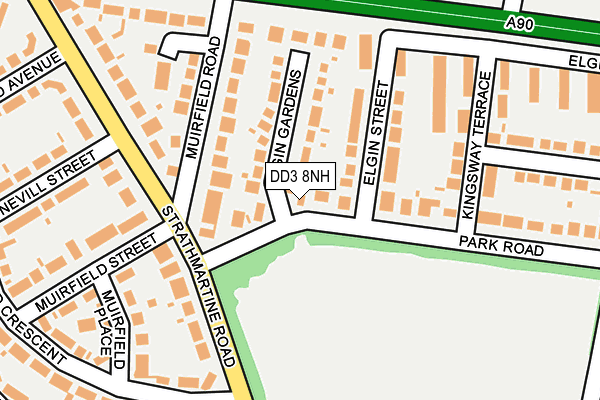 DD3 8NH map - OS OpenMap – Local (Ordnance Survey) DD3 8NH map - OS OpenMap – Local (Ordnance Survey)