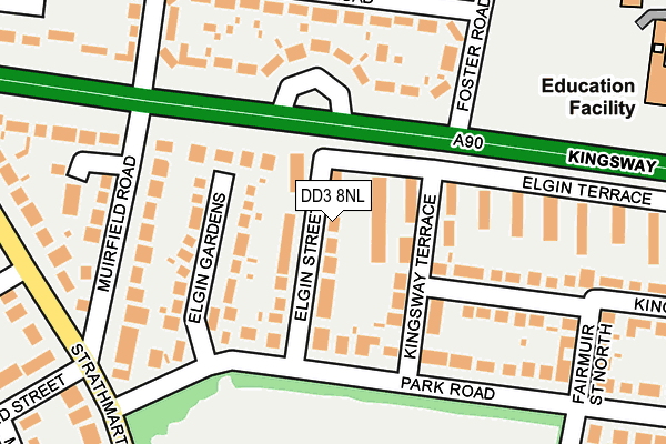 DD3 8NL map - OS OpenMap – Local (Ordnance Survey) DD3 8NL map - OS OpenMap – Local (Ordnance Survey)