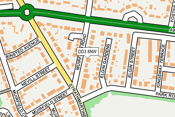 DD3 8NW map - OS OpenMap – Local (Ordnance Survey) DD3 8NW map - OS OpenMap – Local (Ordnance Survey)