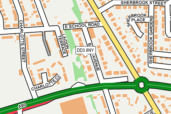 DD3 8NY map - OS OpenMap – Local (Ordnance Survey) DD3 8NY map - OS OpenMap – Local (Ordnance Survey)