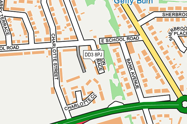 DD3 8PJ map - OS OpenMap – Local (Ordnance Survey) DD3 8PJ map - OS OpenMap – Local (Ordnance Survey)