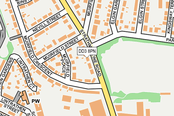 DD3 8PN map - OS OpenMap – Local (Ordnance Survey) DD3 8PN map - OS OpenMap – Local (Ordnance Survey)