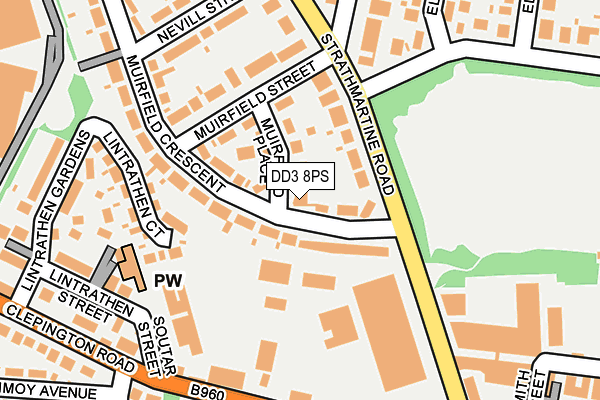 DD3 8PS map - OS OpenMap – Local (Ordnance Survey) DD3 8PS map - OS OpenMap – Local (Ordnance Survey)