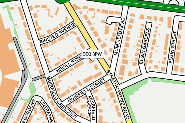 DD3 8PW map - OS OpenMap – Local (Ordnance Survey) DD3 8PW map - OS OpenMap – Local (Ordnance Survey)