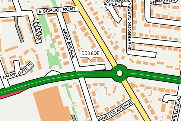 DD3 8QE map - OS OpenMap – Local (Ordnance Survey) DD3 8QE map - OS OpenMap – Local (Ordnance Survey)