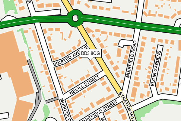 DD3 8QG map - OS OpenMap – Local (Ordnance Survey) DD3 8QG map - OS OpenMap – Local (Ordnance Survey)