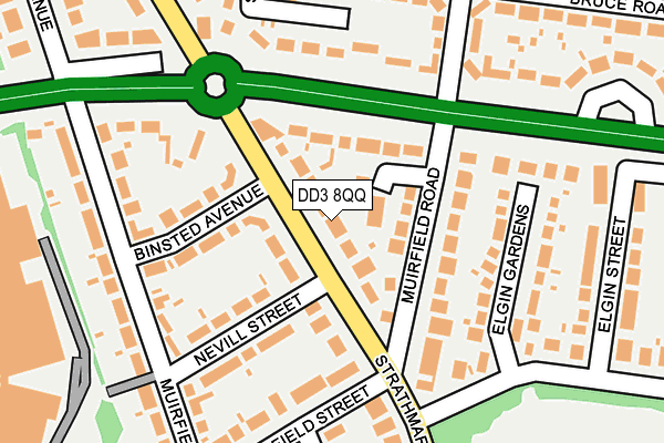 DD3 8QQ map - OS OpenMap – Local (Ordnance Survey) DD3 8QQ map - OS OpenMap – Local (Ordnance Survey)