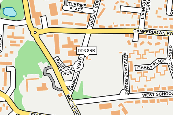 DD3 8RB map - OS OpenMap – Local (Ordnance Survey) DD3 8RB map - OS OpenMap – Local (Ordnance Survey)