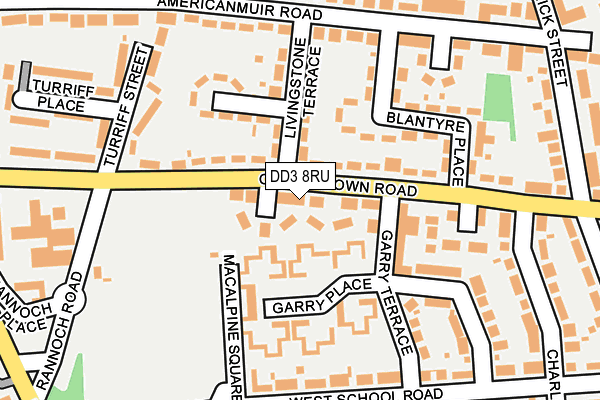 DD3 8RU map - OS OpenMap – Local (Ordnance Survey) DD3 8RU map - OS OpenMap – Local (Ordnance Survey)