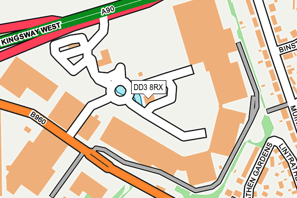 DD3 8RX map - OS OpenMap – Local (Ordnance Survey) DD3 8RX map - OS OpenMap – Local (Ordnance Survey)