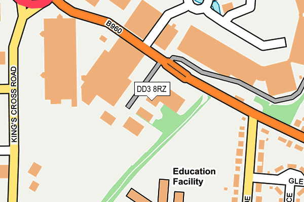 DD3 8RZ map - OS OpenMap – Local (Ordnance Survey) DD3 8RZ map - OS OpenMap – Local (Ordnance Survey)