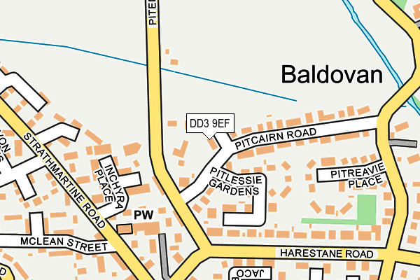 DD3 9EF map - OS OpenMap – Local (Ordnance Survey)