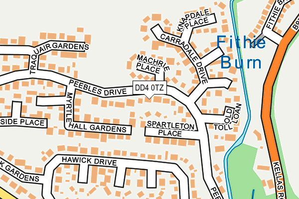 DD4 0TZ map - OS OpenMap – Local (Ordnance Survey) DD4 0TZ map - OS OpenMap – Local (Ordnance Survey)