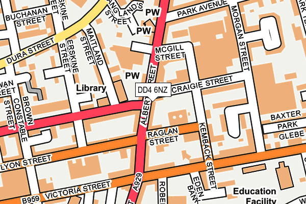 DD4 6NZ map - OS OpenMap – Local (Ordnance Survey) DD4 6NZ map - OS OpenMap – Local (Ordnance Survey)