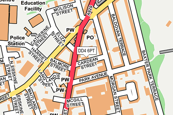 DD4 6PT map - OS OpenMap – Local (Ordnance Survey) DD4 6PT map - OS OpenMap – Local (Ordnance Survey)