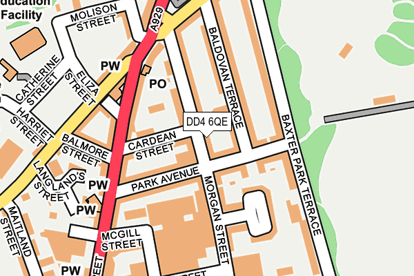 DD4 6QE map - OS OpenMap – Local (Ordnance Survey) DD4 6QE map - OS OpenMap – Local (Ordnance Survey)