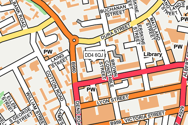 DD4 6QJ map - OS OpenMap – Local (Ordnance Survey) DD4 6QJ map - OS OpenMap – Local (Ordnance Survey)