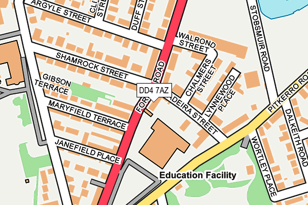 DD4 7AZ map - OS OpenMap – Local (Ordnance Survey) DD4 7AZ map - OS OpenMap – Local (Ordnance Survey)