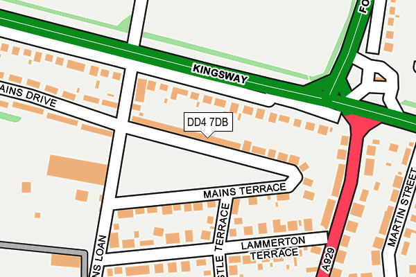 DD4 7DB map - OS OpenMap – Local (Ordnance Survey) DD4 7DB map - OS OpenMap – Local (Ordnance Survey)