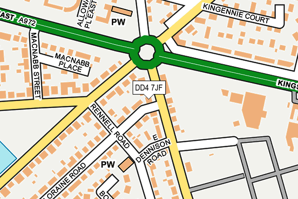 DD4 7JF map - OS OpenMap – Local (Ordnance Survey) DD4 7JF map - OS OpenMap – Local (Ordnance Survey)