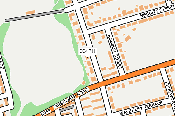 DD4 7JJ map - OS OpenMap – Local (Ordnance Survey) DD4 7JJ map - OS OpenMap – Local (Ordnance Survey)