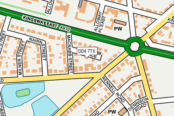 DD4 7TX map - OS OpenMap – Local (Ordnance Survey) DD4 7TX map - OS OpenMap – Local (Ordnance Survey)