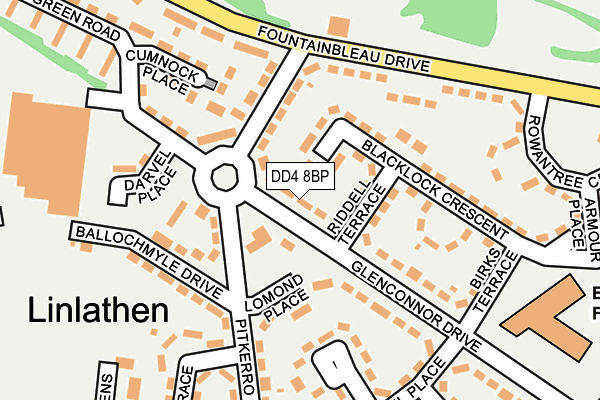 DD4 8BP map - OS OpenMap – Local (Ordnance Survey)