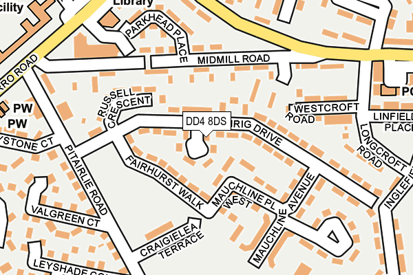 DD4 8DS map - OS OpenMap – Local (Ordnance Survey) DD4 8DS map - OS OpenMap – Local (Ordnance Survey)
