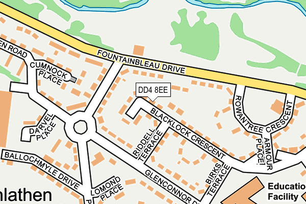 DD4 8EE map - OS OpenMap – Local (Ordnance Survey) DD4 8EE map - OS OpenMap – Local (Ordnance Survey)