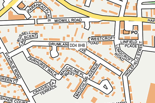 DD4 8HB map - OS OpenMap – Local (Ordnance Survey) DD4 8HB map - OS OpenMap – Local (Ordnance Survey)